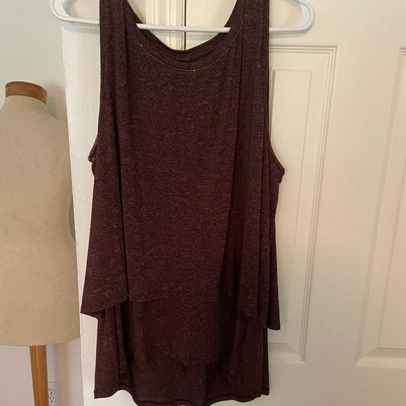 Apt. 9 maroon black heather blend blouse - Picture 1 of 6